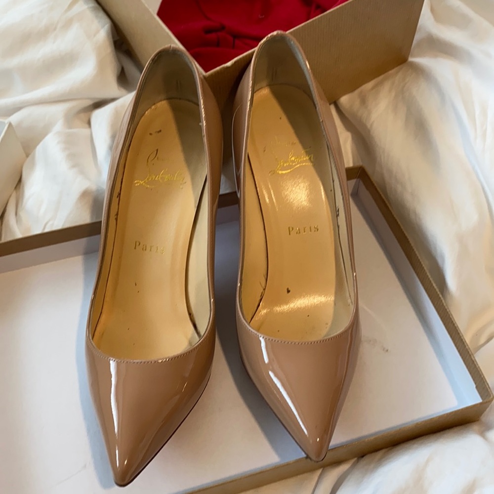 Christian Louboutin Pigalle 100 mm Nude Patent